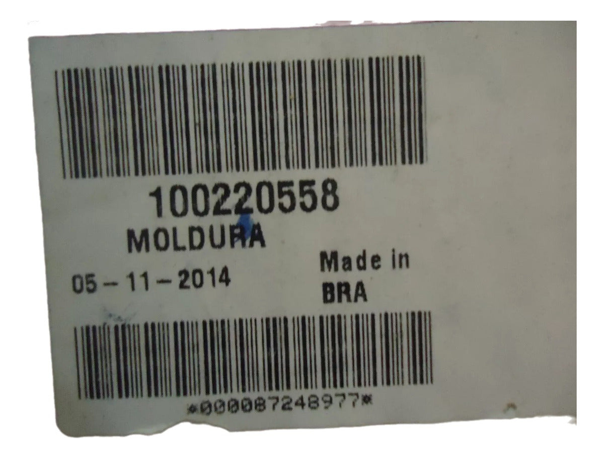 Moldura Acabamento Interno do Teto Fiat Uno 2015/2021 Original 100222058