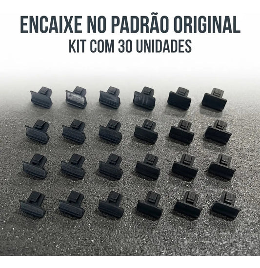 Presilhas Defletor Onix 20 A 25 Kit 30 Peças Reforçadas