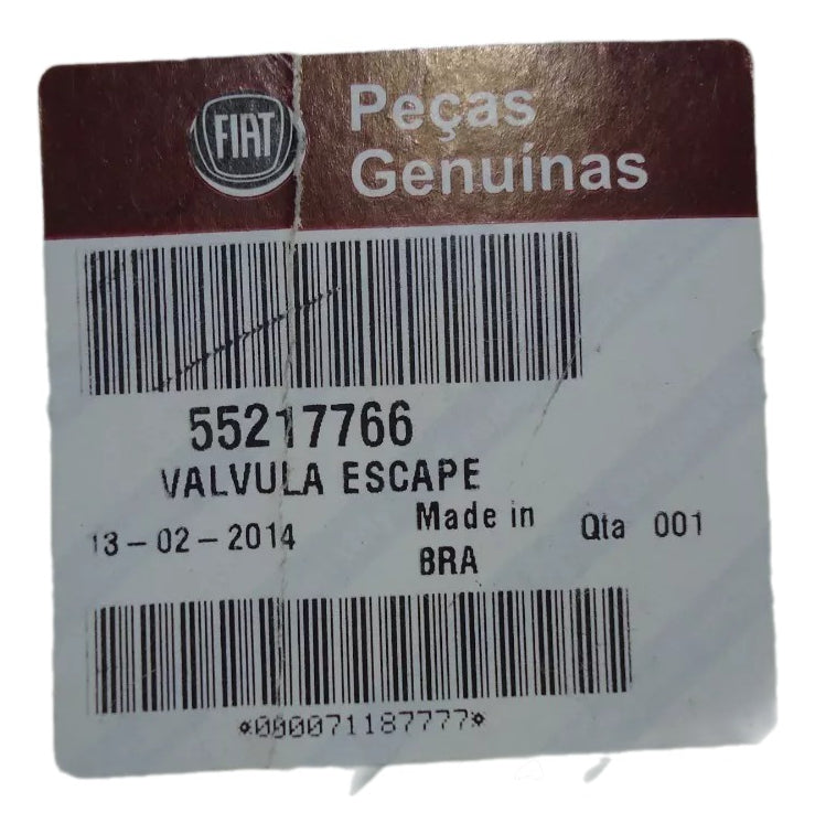 Válvula de Escape Linea 1.9 16v 2009/2014 Original Fiat 55217766