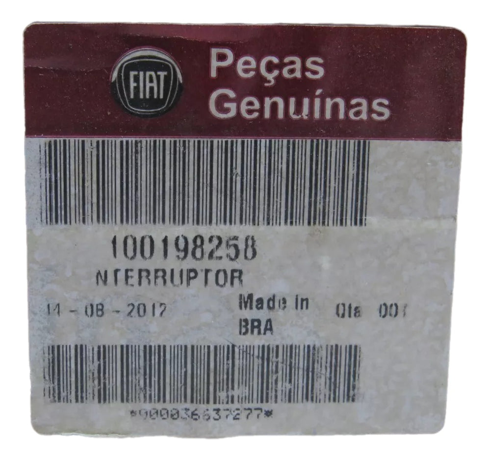Interruptor Vidro Elétrico Porta Dianteira Lado Esquerdo Punto 2013/2017 Original Fiat 100198258