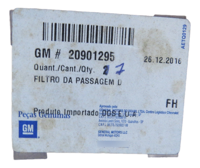 Filtro Ar Condicionado Captiva 2009/2017 Original GM 20901295