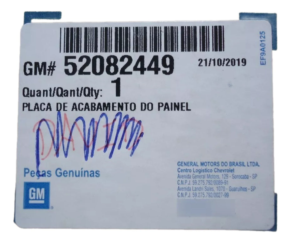 Moldura Painel de Instrumentos Cobalt 2012/2019 Original GM 52082449