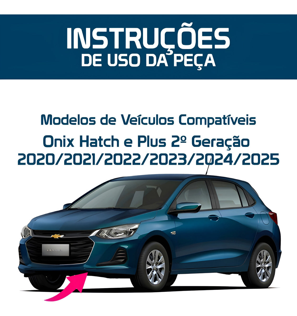 Kit 10 Presilhas do Defletor do Parachoque - Onix 2020/2025
