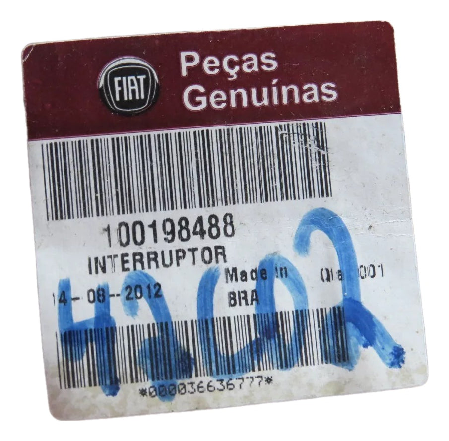 Interruptor Comando Vidro Dianteiro Lado Esquerdo Punto 2013/2017 Original Fiat 100198488