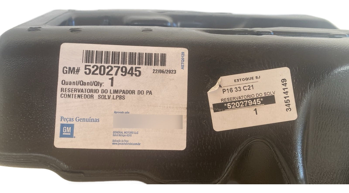 Reservatório Limpador Parabrisa Spin 2013/2022 Original GM 52027945