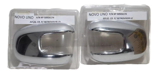Capa Retrovisor Cromada Uno Novo 2010... Original Fiat 50926174