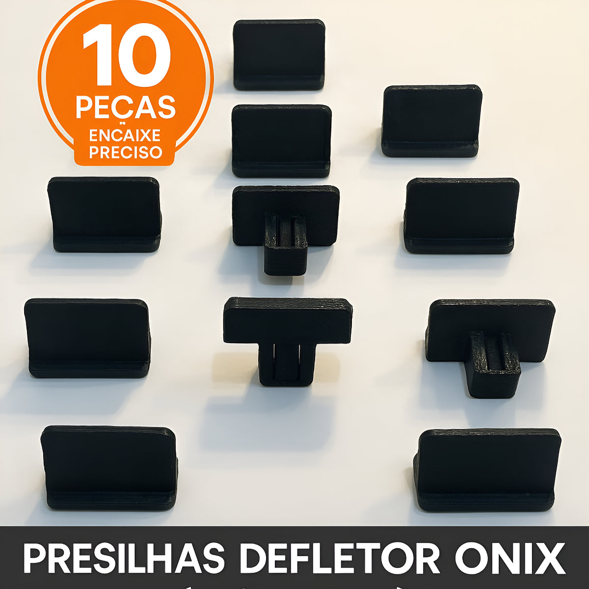 Kit 10 Presilhas do Defletor do Parachoque - Onix 2020/2025