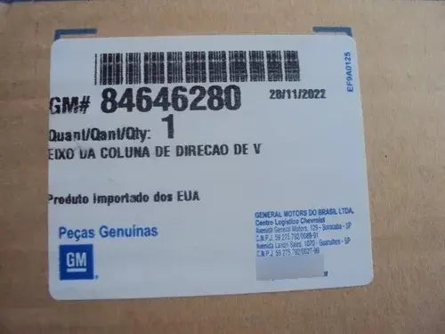 Eixo Inferior da Coluna de Direção GM S10 2017/2024 Original 84646280