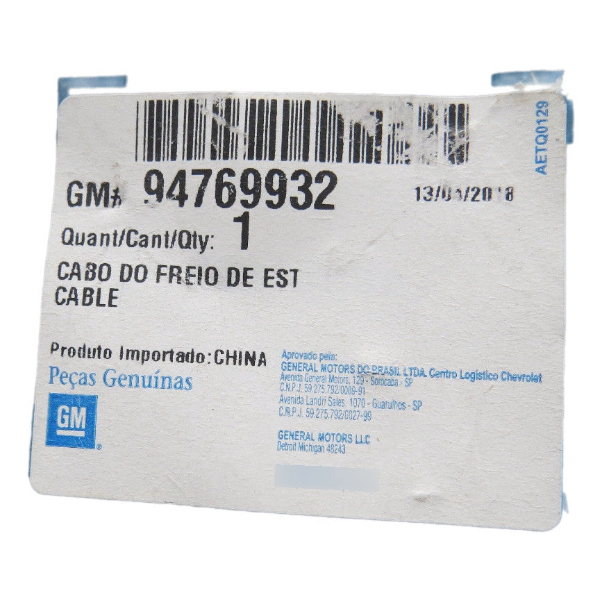 Cabo Freio Traseiro Direito S10 2012 a 2017 Original Gm 94769932