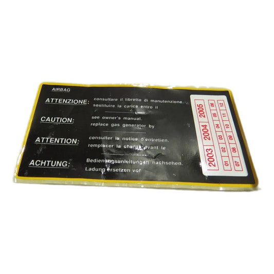 Etiqueta Advertencia Airbag Alfa Romeo Original 12857080
