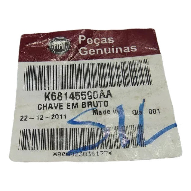 Chave em Bruto Porta Freemont 2012 a 2016 Original Fiat K68145590AA