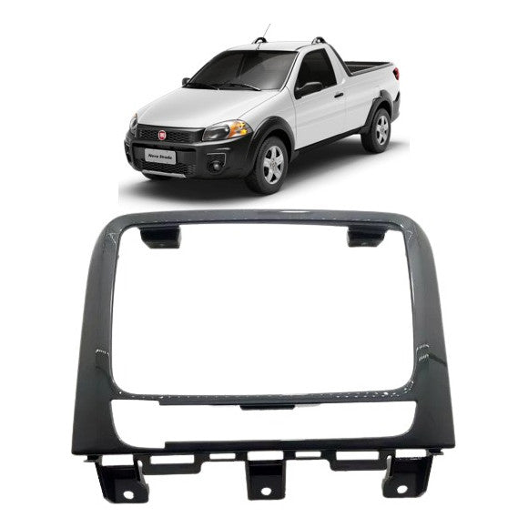 Moldura Din Central Multimídia Cor Preto – Fiat Strada