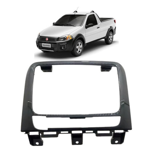 Moldura Din Central Multimídia Cor Preto – Fiat Strada