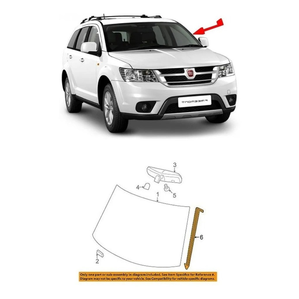Borracha Para-brisa Dianteiro Lado Esquerdo Fiat Freemont 2012 a 2016 Original K05116265AC