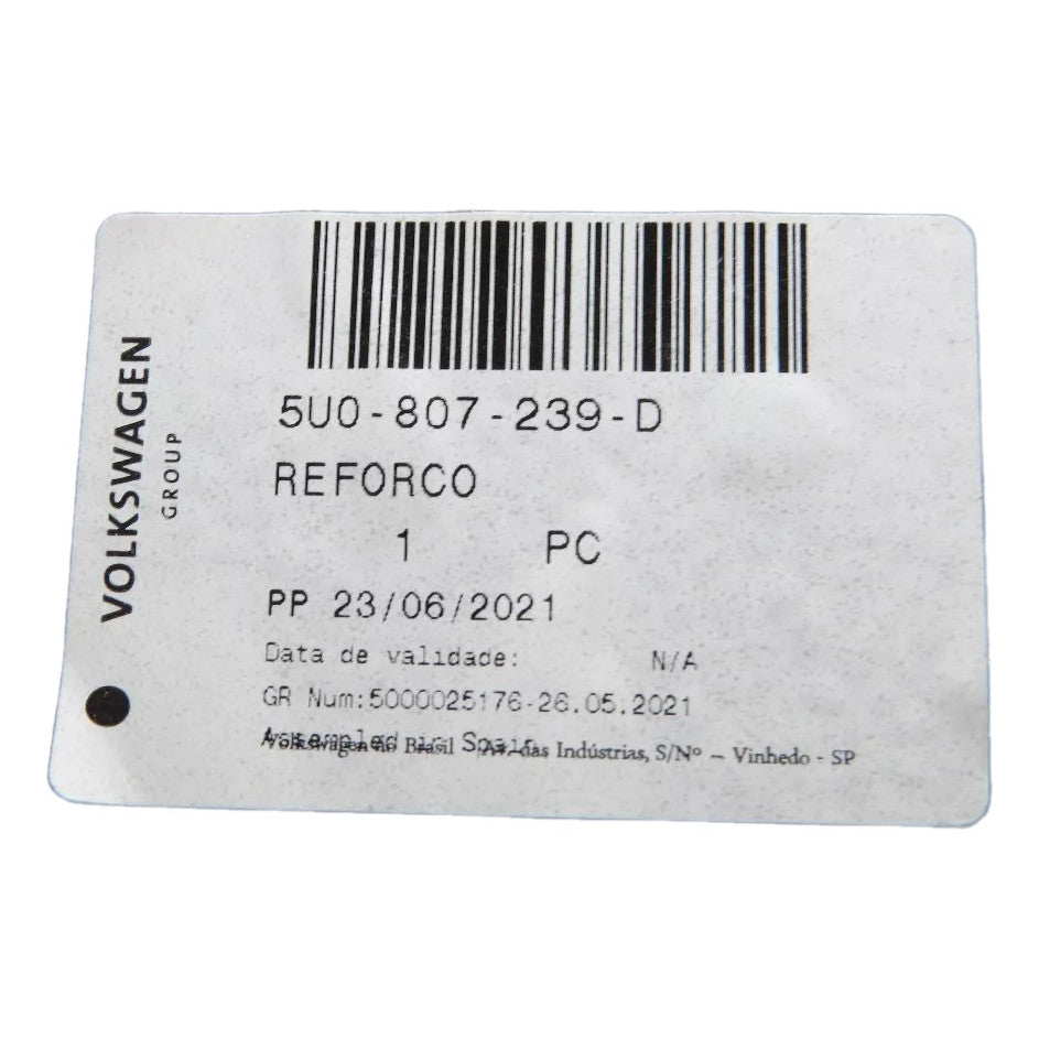 Espuma Reforço Parachoque Lado Esquerdo Saveiro Gol Original Volkswagen 5U0807239D