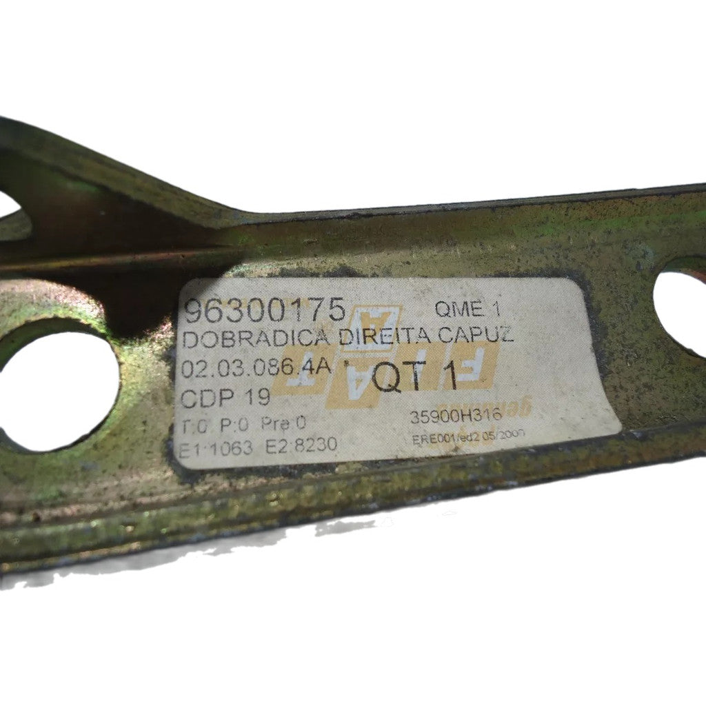 Dobradica Lado Direito Capô Alfa Romeo 164 Original 96300175