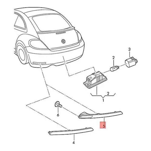 Refletor Traseiro Tsi Lado Direito Passageiro – Volkswagen Fusca