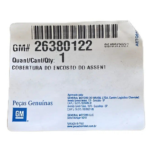 Capa Banco Gm Específico Onix 2021 a 2025 Original