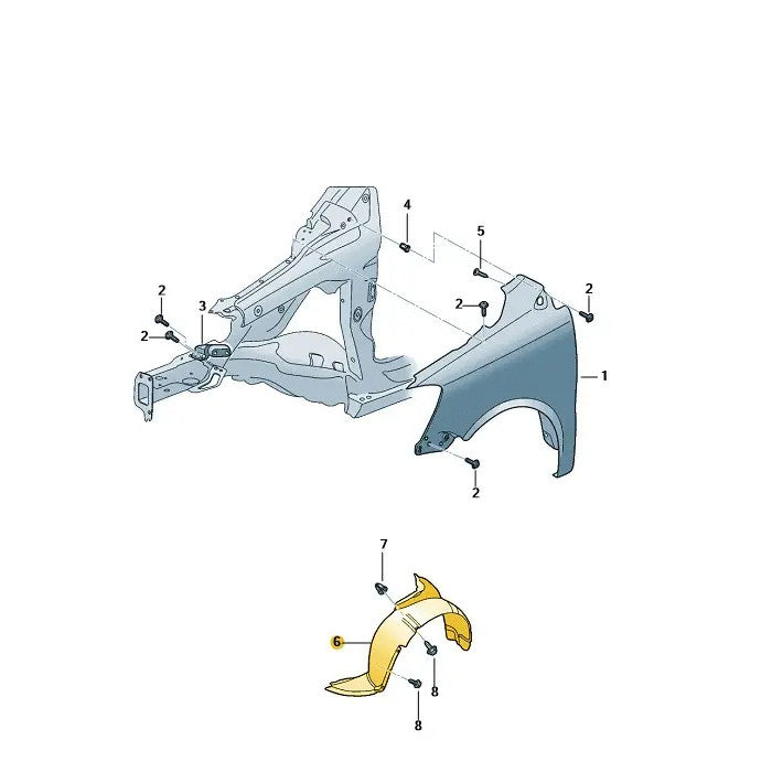 Protetor da Caixa de Roda VW Fox Spacefox 5z0809962j