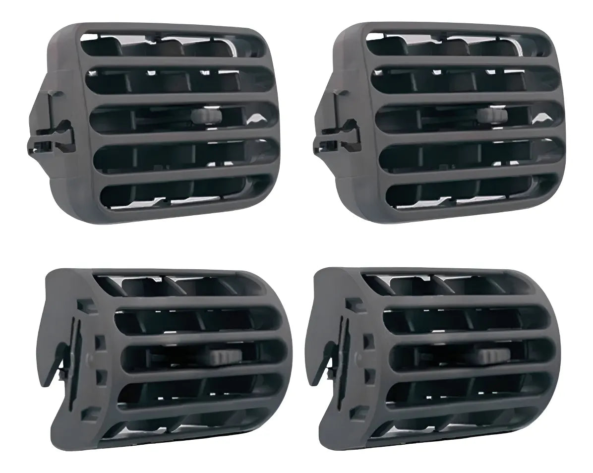 Jogo Difusores De Ar Preto Renault Clio 2001 A 2016 Kit