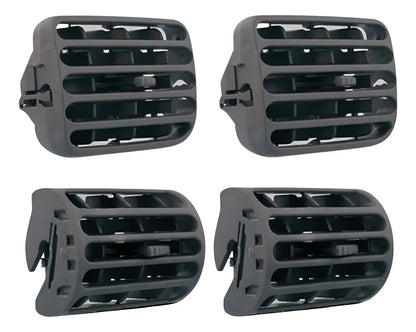 Jogo Difusores De Ar Preto Renault Clio 2001 A 2016 Kit