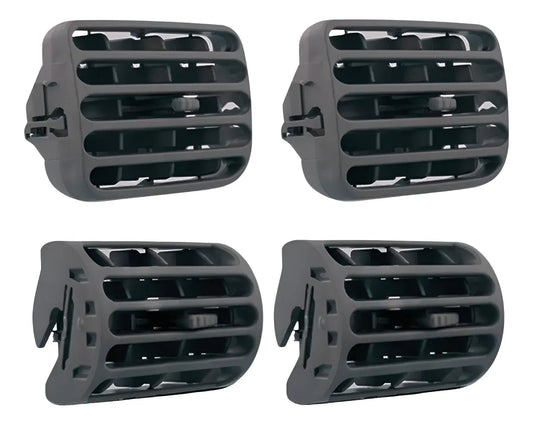 Jogo Difusores De Ar Preto Renault Clio 2001 A 2016 Kit
