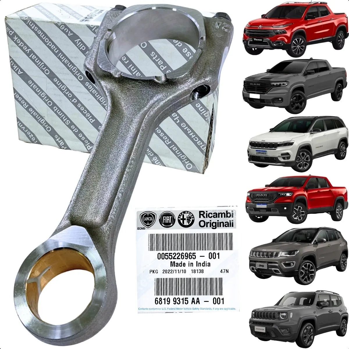 Biela Motor Diesel 2.0 16v Fiat Toro Jeep Compass Renegade ORIGINAL