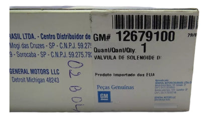 Válvula Solenoide Tracker 2.4 2011/2017 Malibu 2.4 2010/2013 Original GM 12679100