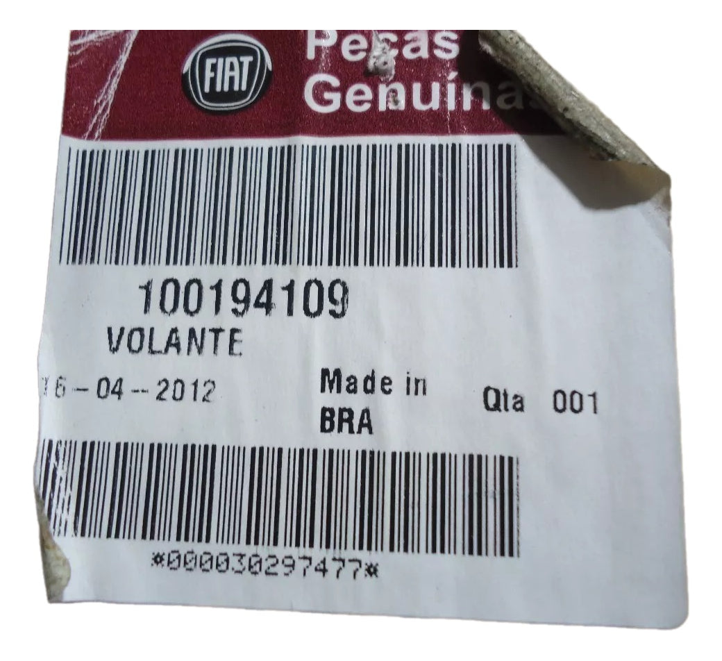 Volante Direção Uno Furgoneta 2011/2016 Uno 2011/2014 Original Fiat 100194109