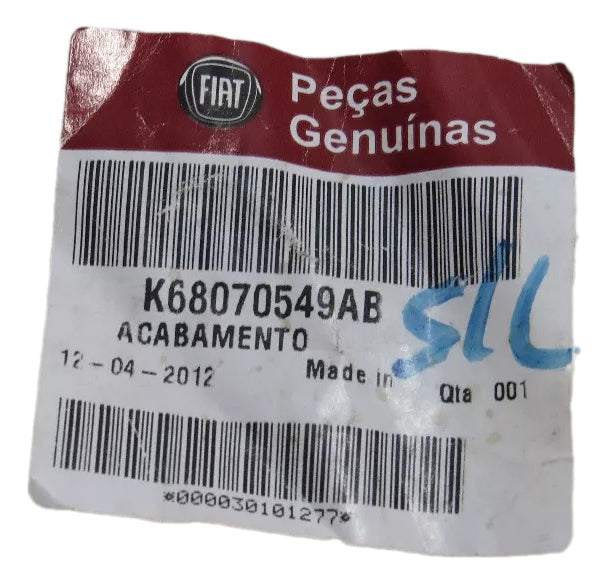 Acabamento Cromado Porta Dianteira Lado Esquerdo Fiat 500 2010/2018 Original K68070549AB