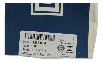Jogo de Anéis de Pistão Interno (1 Pistão) Chevrolet Cruze Sonic Tracker 2011/2016 Original GM 12674594