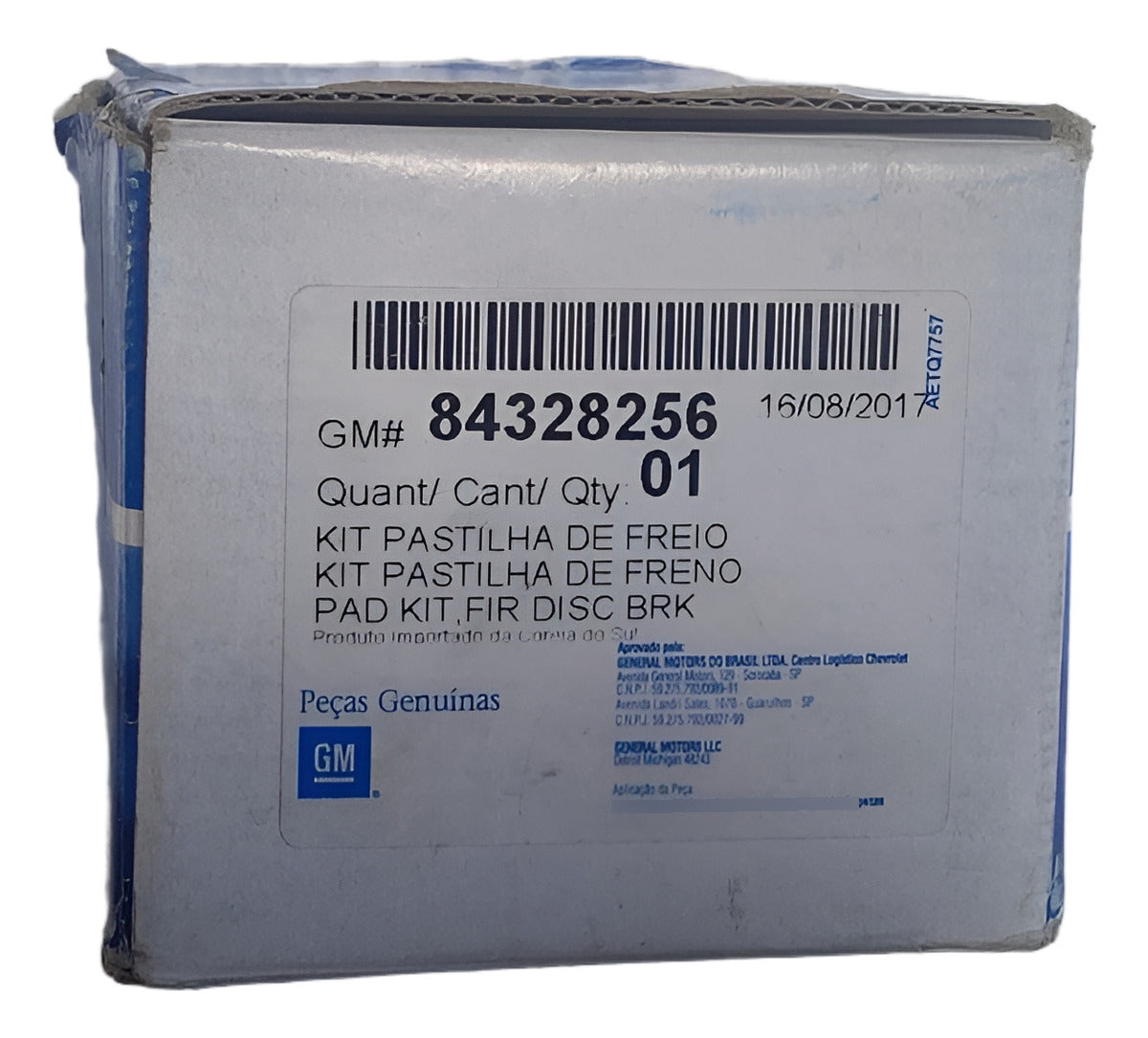 Jogo de Pastilhas de Freio Dianteiro Chevrolet Equinox 2020 Original GM 84328256