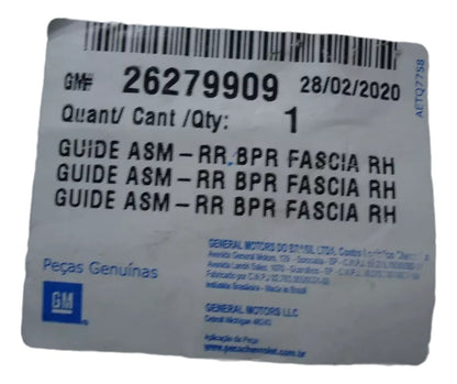 Guia Parachoque Traseiro Lado Direito Tracker 2021/2022 Original GM 26279909