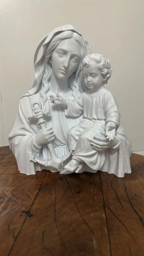 Busto Nossa Senhora Dos Navegantes Com Menino Jesus Branco