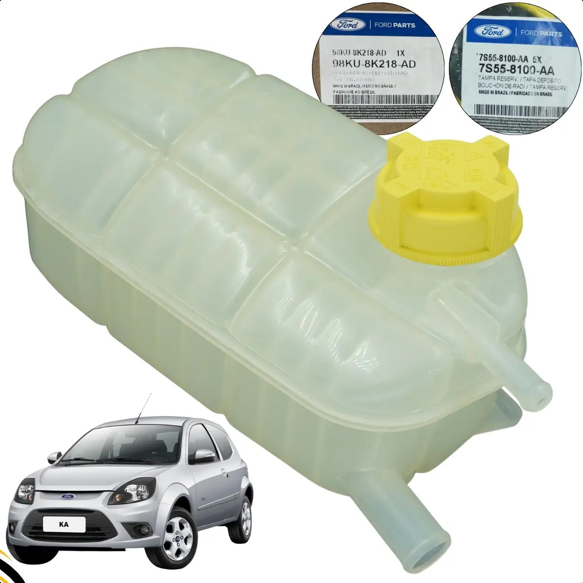 Reservatório Radiador C/ Tampa Ford Ka 2009 A 2013 Original