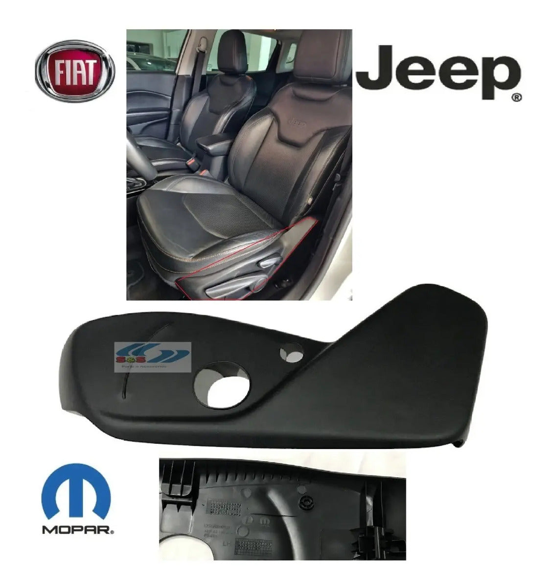 Moldura Lateral Banco Motorista Toro/compass/renegade 15/23
