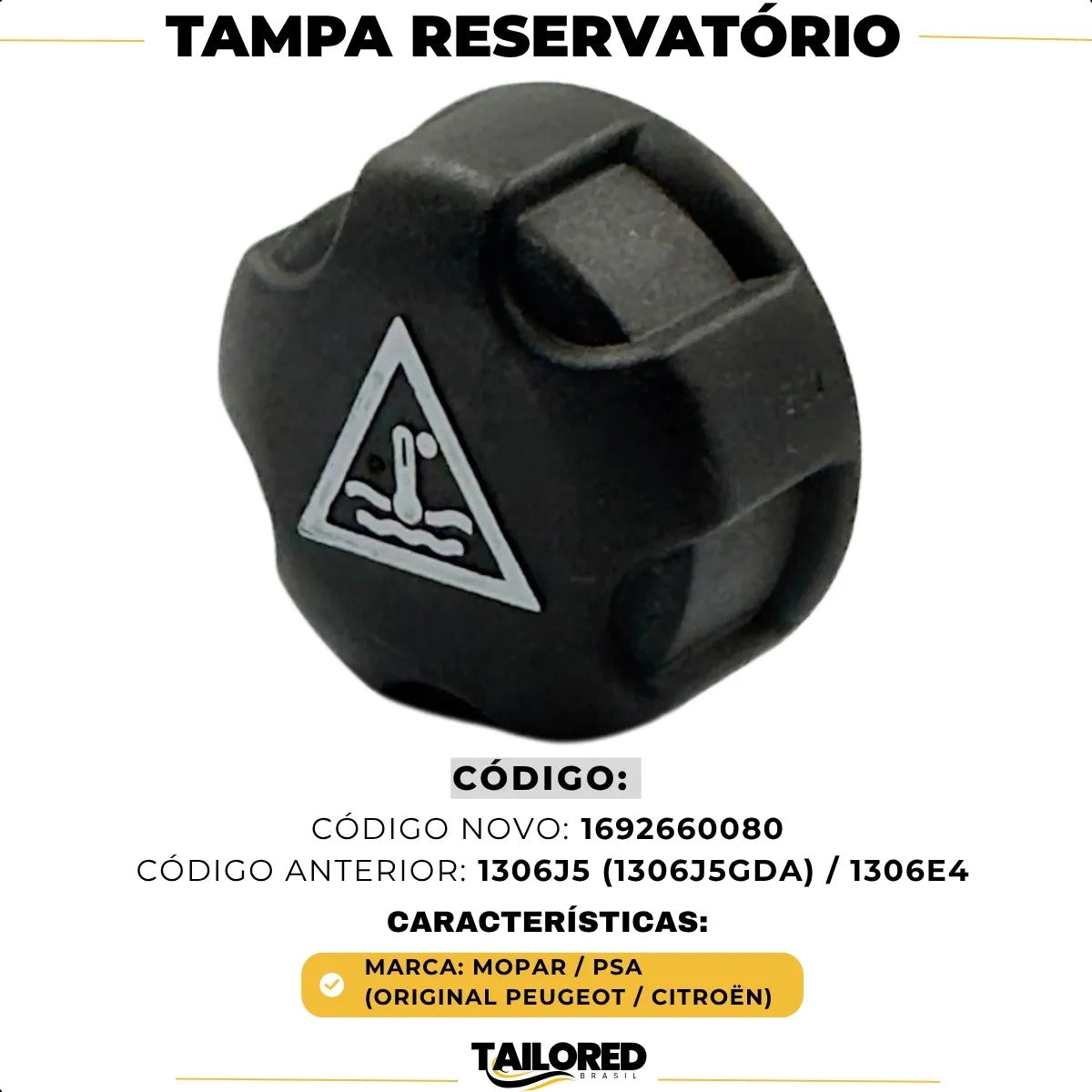 Tampa Reservatório Original Peugeot Citroën C3 C4 C5 1306j5