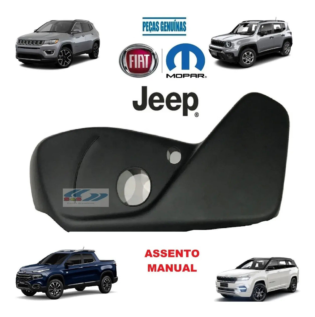 Moldura Lateral Banco Motorista Toro/compass/renegade 15/23