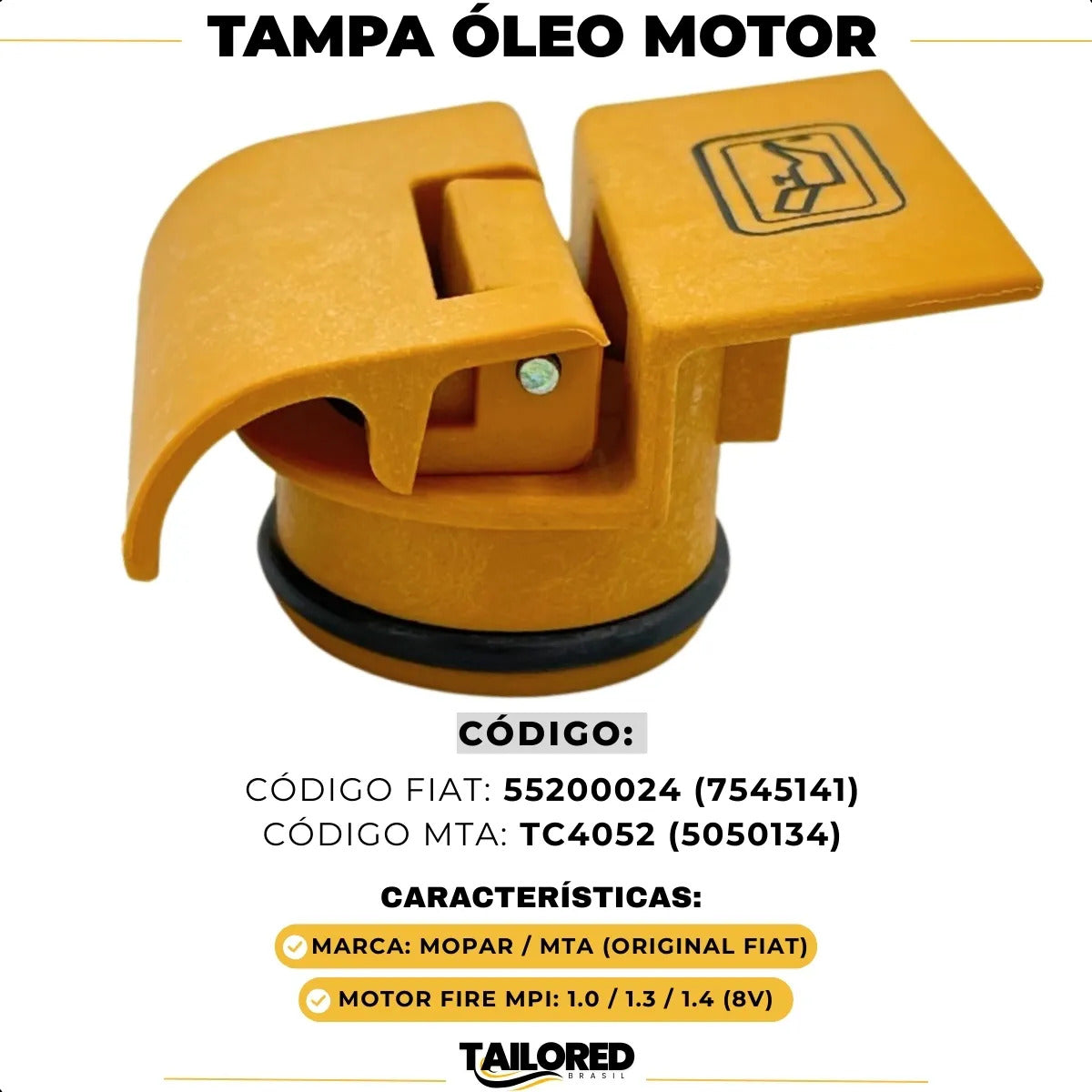 Tampa Óleo Motor Fiat Fire Palio Strada Siena Uno Original