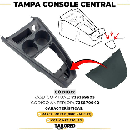 Tampa Console Central Fiat Palio Strada Siena Idea Original