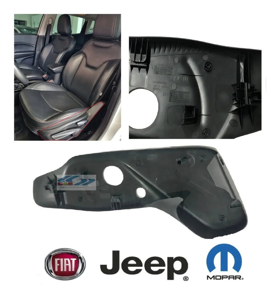 Moldura Lateral Banco Motorista Toro/compass/renegade 15/23