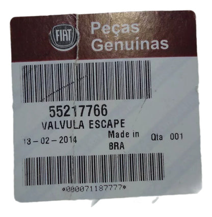 Válvula de Escape Linea 1.9 16v 2009/2014 Original Fiat 55217766