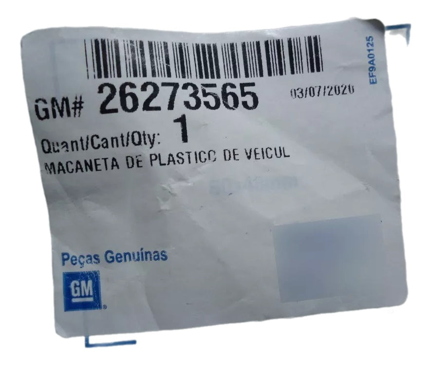 Maçaneta Interna da Porta Dianteira Direita Onix 2020/2021 Original GM 26273565