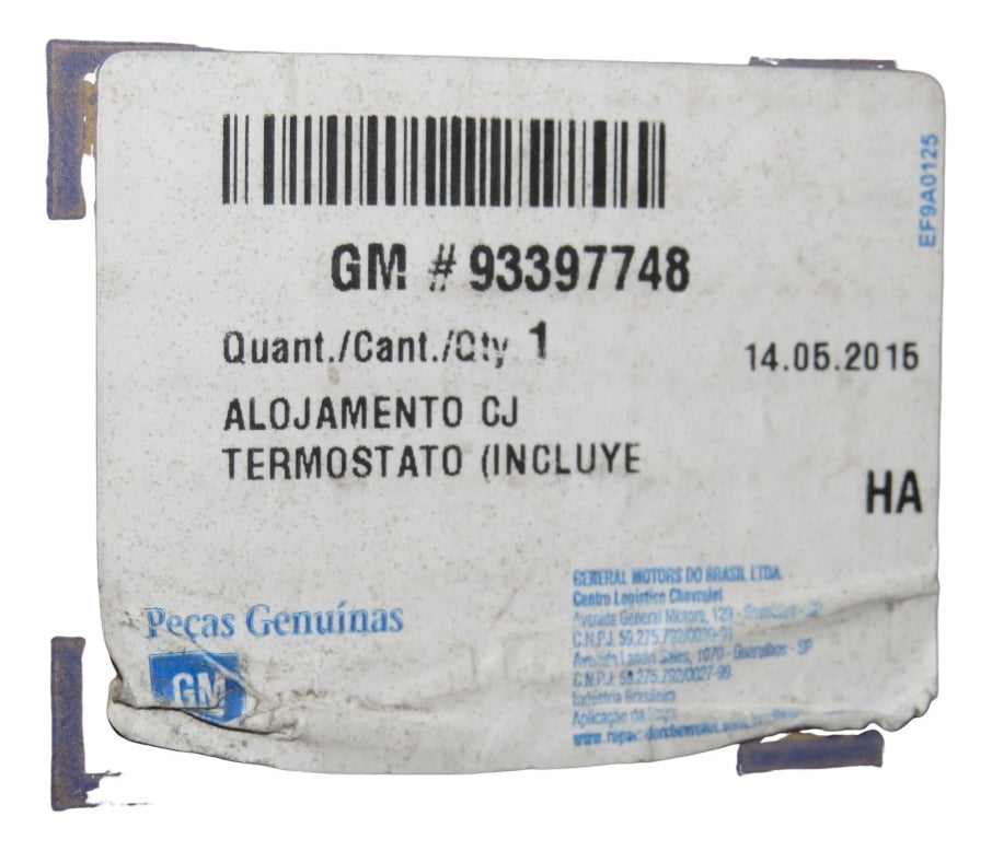 Válvula Termostática Meriva 1.8 16V Novo Original GM 93397748