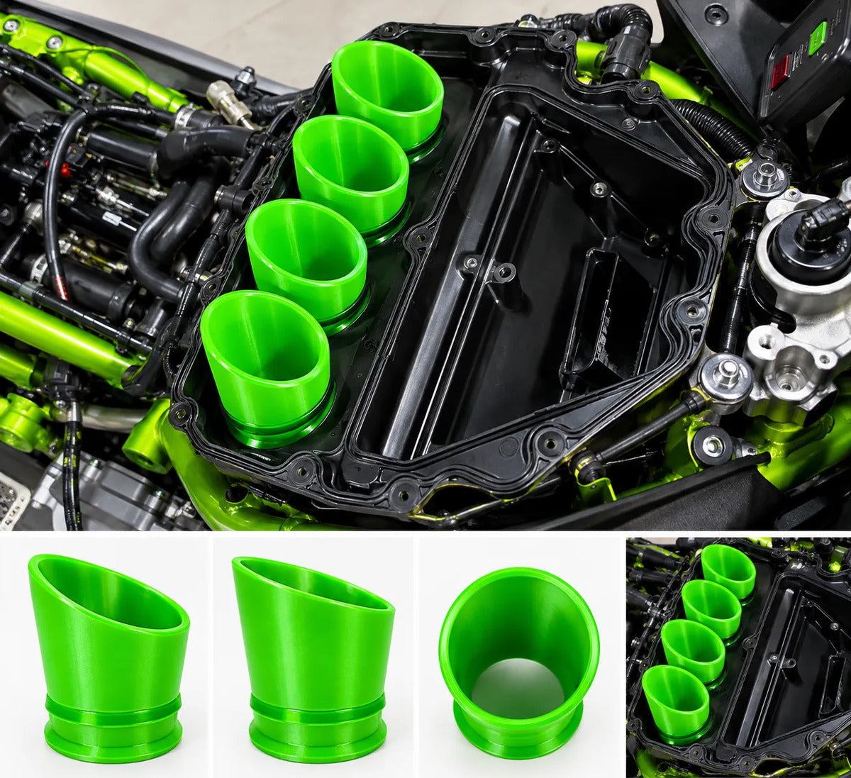 Jogo 4 Cornetas Racing Kawasaki Z900 2017 A 2026 Verde
