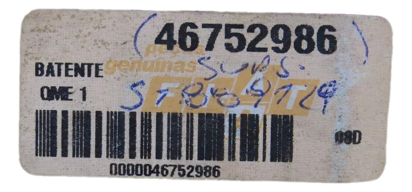 Batente Reforço Banco Traseiro Lado Direito Palio Weekend 1996/2020 Original Fiat 51889129