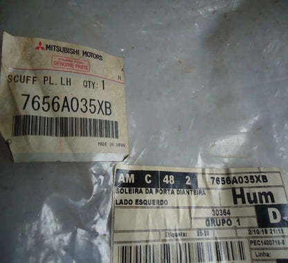 Placa Soleira Dianteira Esquerda Outlander Sport 2012/2020 Original Mitsubishi 7656A035XB