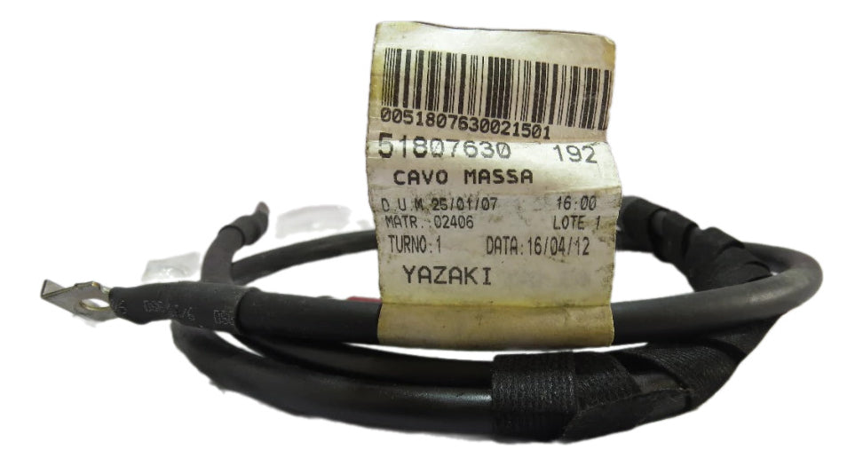 Cabo Chicote da Bateria Fiat Stilo 2003/2011 Original Fiat 51807630