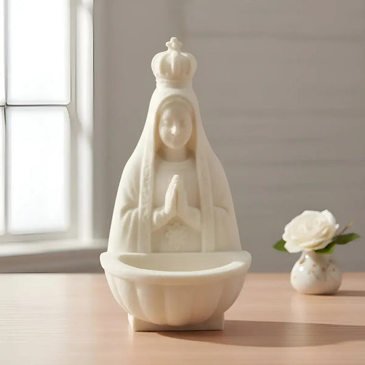 Estatueta Porta Água Benta Nossa Senhora Parede Oratório