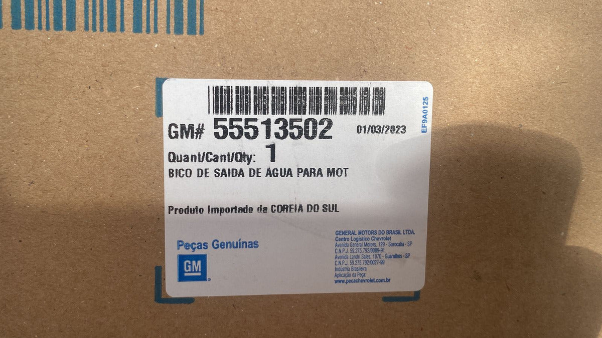 Carcaça Flange Valvula Termostatica Onix 2020/2023 Original 55513502